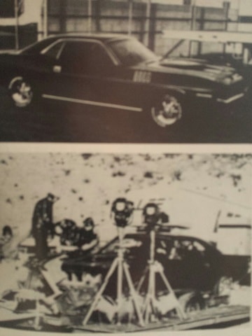 Phantasm II Cuda on location — production crew composite, road location documentation