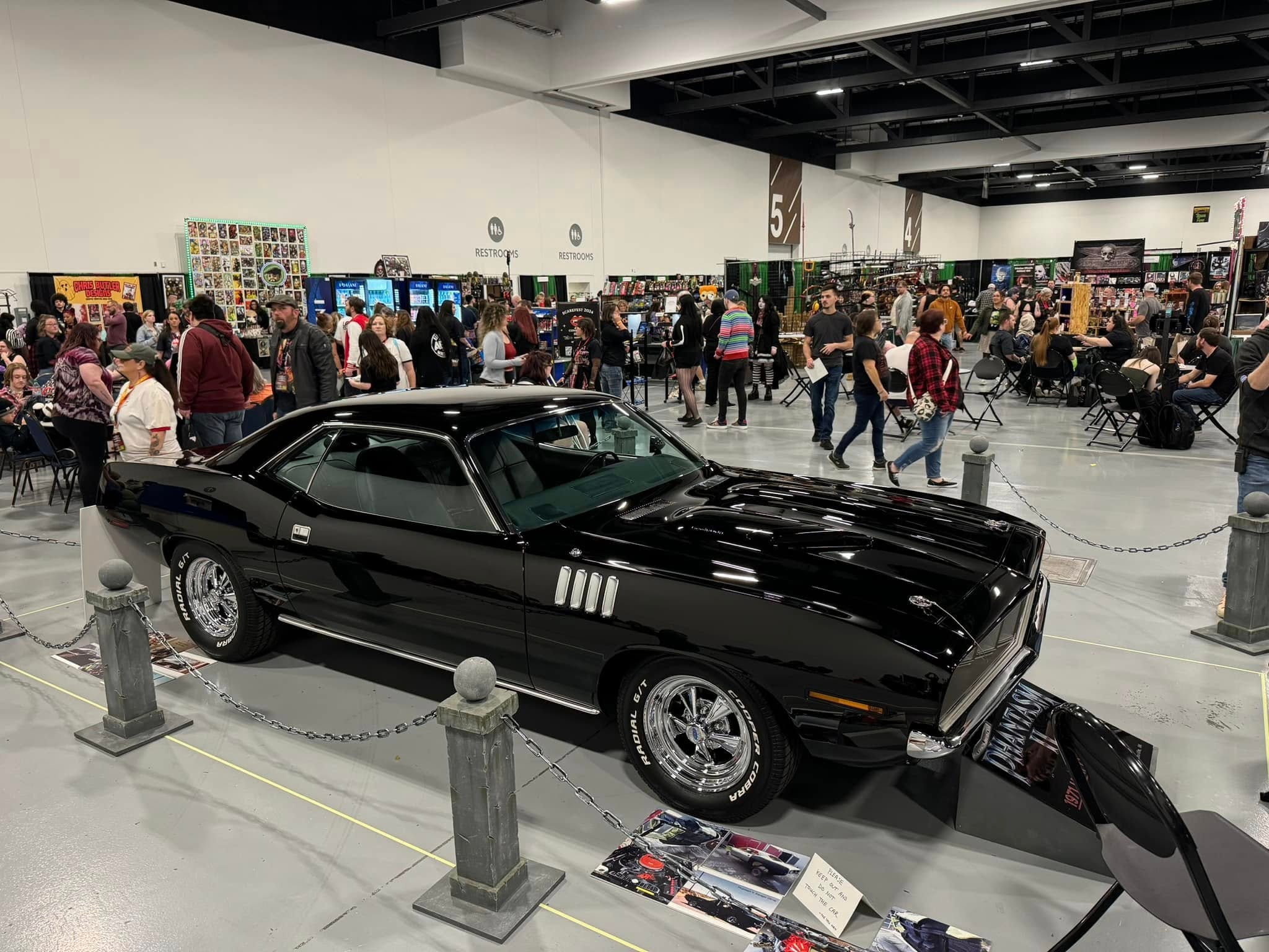 Scarefest 2024 — the tribute 'Cuda on display for the faithful.